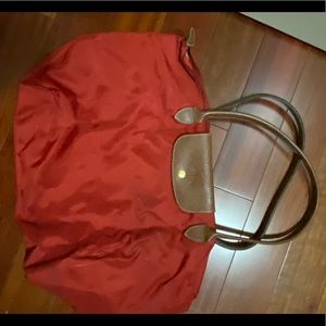 Longchamp Large Pliage Tote - Red